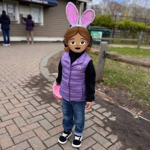 Moncler LIANE GILET VEST Purple Kids Puffer Vest Size 5 Dry Cleaned